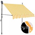 fehér-narancssárga kézzel kihúzható LED-es napellenző 100 cm fotó