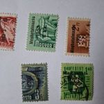 1950-1960 Meghatalmazás bélyegek 5db falcos és bélyegzett fotó