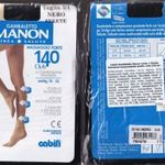 Cabifi Manon Linea Salute Massagio Forte 140den Club térdfix erős kompresszió 18-22mmHg Nero 3/4 fotó