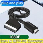 1 db 2024-es modell Scart-HDTV átalakító adapter kábel fotó