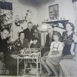 BÉKEIDŐ KARÁCSONY FELDÍSZITETT KARÁCSONYFA FENYŐFA CSALÁD FÉNYKÉP cca.1928 ENTERIŐR fotó
