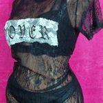 Blak Atelier csábító csipkés LOVER felső L/XL fotó
