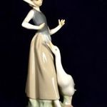 LLADRO LÁNY LIBÁVAL PORCELÁN SZOBOR X fotó
