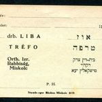 Miskolci Izraelita Hitközség Liba tréfo jegy fotó