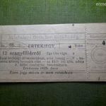 ÉRTÉKJEGY - 12 ARANYFILLÉRRŐL 1925 - LIBA - 46 4 fotó