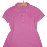 TOMMY HILFIGER galléros, pink, piké póló M fotó