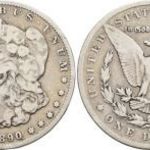 USA 1890 CC Morgan Dollar, dollár, ritka fotó