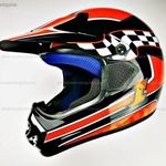 Bukósisak AWINA ENDURO piros - fekete XXL méret fotó