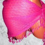 Ciklámen vagy pink csipke kendő /strandkendő 50x160 cm + rojt fotó