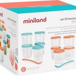 Miniland 89565 készlet 10 db légmentesen záródó tartályból 200 ml - Mediterrán fotó