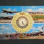 Képeslap, Németország, Frankfurt Flughafen International Airport, Boeing repülőgép, 1960- fotó