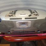 Retro halálmenő silva kazettás CD-s sétálómagnó szép állapotban szocreál kádár space age 8 fotó
