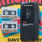 OLYMPUS PEARLCORDER S712 MICROCASSETTE RECORDER + 2-DB KAZETTA DIKTAFON WALKMAN MINI KAZETTÁS MAGNÓ fotó