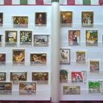 Festészet témájú bélyegek, blokkok, A/4-es 8 fehér lapos / 16 oldalas Briefmarken bélyegalbumban fotó