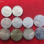 10db AUSZTRIIA 2, 25, 50, és 100 SCHILLING 1928-76 EZÜST: 167g EGYBEN ELADÓ ! kiv, enyhe oxidfolt fotó