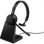 Jabra Evolve 65 TE Bluetooth USB-A MS Teams Call Center Mono Headset Állvánnyal - Fekete (6693-83... fotó