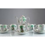 0M380 Régi keleti mintás porcelán kávéskészlet fotó