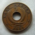 EAST AFRICA 5 CENTS, 1961 H. 1 DB. fotó