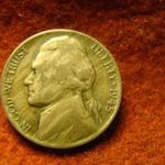 USA ezüst 5 cent 1945 P fotó