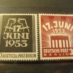 Nyugat-Berlin 1953 használatlan** sor MI 110-111 kat.ár 50 euro fotó