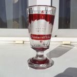 Biedermeier bíborpác talpas pohár fotó
