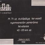 Hámori Vilmos: M. 71. sz. autópálya tervezett nyomvonalán panoráma felvételek. 40-53 km. sz. fotó