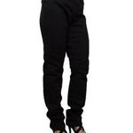 TAKKO fekete modern magasított derekú 44/46 SLIM FIT kényelmes FARMER j44 fotó