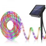 Napelemes kültéri 5m-es LED szalag szett, távirányítóval fotó