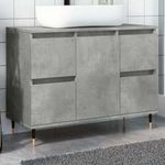 betonszürke szerelt fa fürdőszobaszekrény 80 x 33 x 60 cm fotó