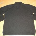 Fekete színű női pulóver galléros nyakú XXL-es XXL 2XL moletti fotó