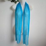 Türkizkék csipkesál – 21cm x 180cm fotó