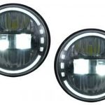 7 hüvelykes CREE LED fényszórók Angel Eye Halo DRL Jeep Wrangler JK TJ LJ JL Land Rover Defender ... fotó
