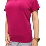 LAURA TORELLI magenta modern kényelmes XL/2XL rövid ujjú PÓLÓ k23 fotó
