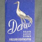 Kártyanaptár, Daru cigaretta, Magyar dohányipar, grafikai rajzos, 1964 (1) fotó