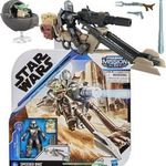 - 6-8cmes Star Wars figura - The Mandalorian Din Djarin és Baby Yoda / The Child figura bölcsővel és fotó