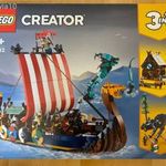 LEGO Creator 3 in 1 31132 Viking hajó és kígyó Midgardból (Bontatlan) fotó