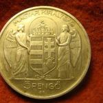 Horthy nagyméretű ezüst 5 pengő 1939 25 gramm 0.640 36 mm fotó
