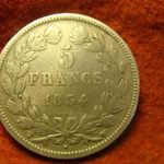 Franciaország nagyméretű ezüst 5 franc 1834 W 25 gramm 0.900 37 mm fotó