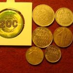 Monaco 7 féle érme egyben /6 érme+1 casino zseton/ fotó