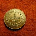 Olasz bronz 1 centesimo 1867 M EF állapot fotó