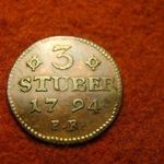 Jülich-Berg hercegség ezüst /billon/ 3 stuber 1794 P.R. fotó