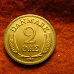 Dánia bronz 2 öre 1965 UNC /kiadásra, forgalomba nem került típus/ fotó