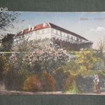 Képeslap, Siklós, Vár látkép, kert, park részlet, Feiler Mariska Siklós kiadás, 1910- fotó
