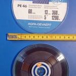 Agfa magnószalag eredeti orsón és tokjával, újszerű állapotban 13 cm-es - retro fotó
