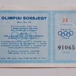 1963 Olimpiai sorsjegy bárca - Tokió olimpia 1964 - Lakás gépkocsi Lehel hűtőszekrény stb nyeremény fotó