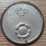 III. Károly pozsonyi koronázása 1712 ón emlékérem fotó