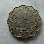 SEYCHELLES SZK. 10 CENTS, 1939. 1 DB. fotó