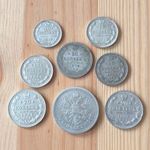 Orosz Birodalom 1876-1916. 8db-os ezüst Kopejka lot, 1 Ft-ról fotó