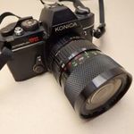 KONICA TC AUTOREFLEX RÉGI FÉNYKÉPEZŐGÉP RETRO SOLIGOR C-D ZOOM+MACRO 28-70 MM OBJEKTÍV fotó