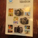 Minolta fényképezőgép katalógus fotó